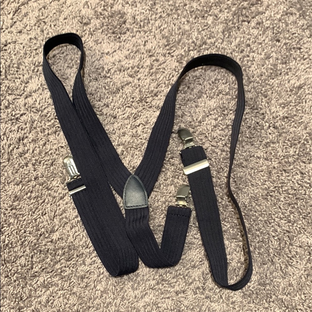 H&M Men's Navy Suspenders EUC